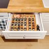 Plateau de rangement - Creative Deco - Bois de hêtre - 28 x 9 x 5 cm - Organisateur épices - Durable