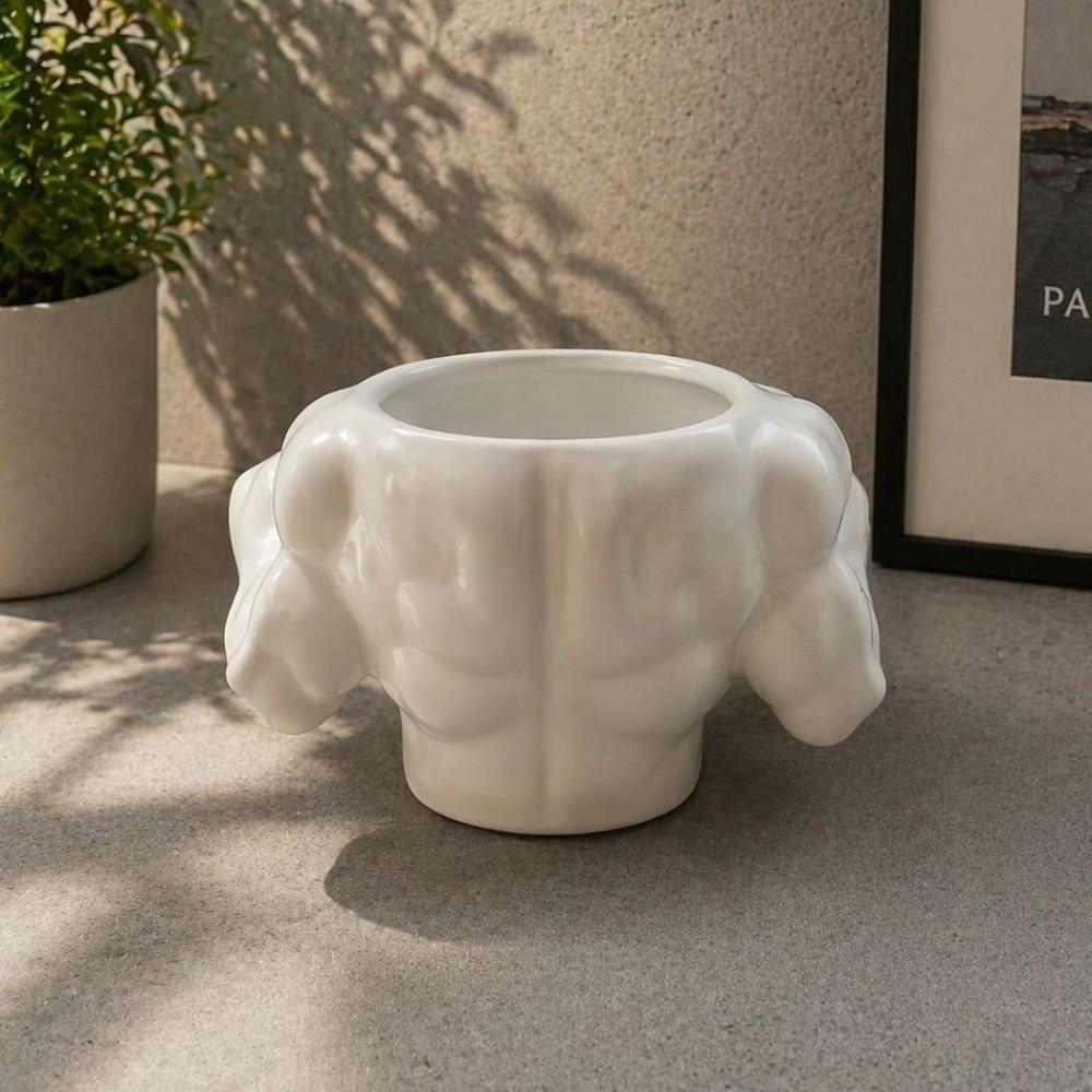 400ML Capacity Ceramic Coffee Cup Funny Male Muscle Pen Holder Quirky Water Cup Christmas Gift