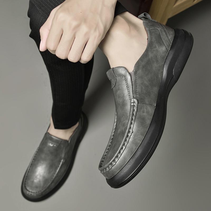 Мужская деловая обувь высокого класса, классические лоферы на толстой подошве, износостойкие, повседневные, универсальные, из натуральной кожи