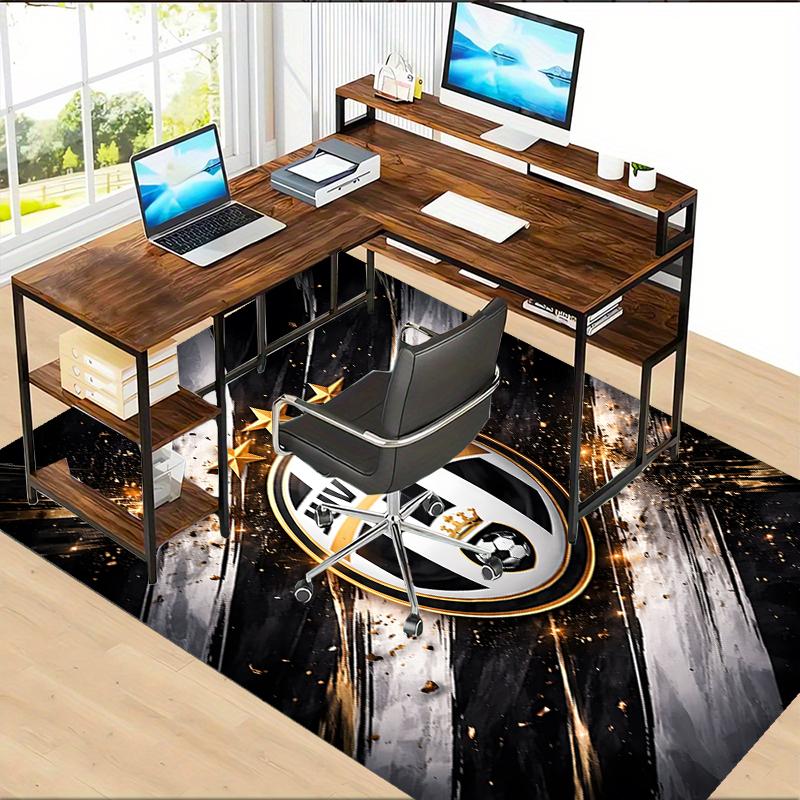 Juventus Football Polyester Carpet, Soft Indoor Mat for Office Chair, Living Room, Computer Desk - Decorative Home Office Rug Design