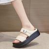 Сандалии лето новые уличные тапочки женские толстая подошва увеличивают облачные повседневные универсальные спортивные слово крутые тапочки