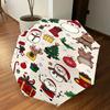 1PC Christmas, ornaments Automatic Open/Close Umbrella with Windproof, 8-Rib Sturdy Canopy, Durable Ribs, Fashionable Design, Outdoor Accessory, Fun P
