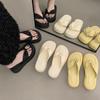 Thick-bottomed flip-flops women's summer outer wear 2025 new pinch slippers non-slip casual seaside beach sandals