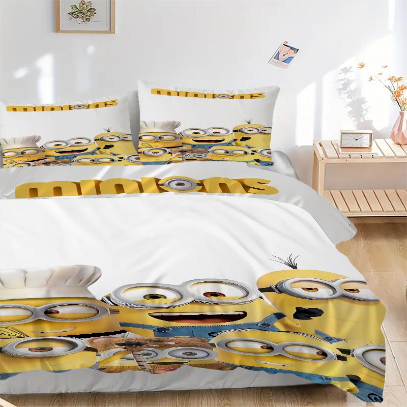 3Pcs Minions Adventure Begins Bedding Sets For All Sizes New 3D Printed Bed Cover Comforter Duvet Cover Pillowcase Bedroom Decoration