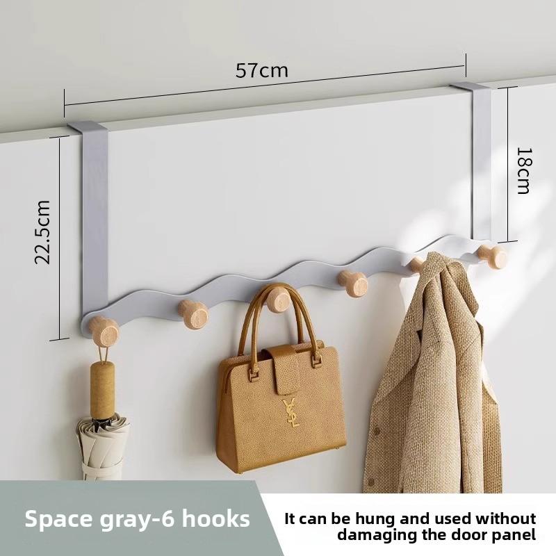 Крючок на дверь Настенная вешалка для одежды без пробивки Крючок для одежды Входная дверь Настенный крючок для пальто и шляп Крючок-рейка для спальни