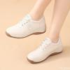 Fashion Spring  Autumn New Women's Shoes Comfortable Slope Heel White Shoes Soft Soled Versatile Sports Leisure Single Shoes
