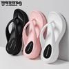 Summer Flip-flops Female Slope Heels Ins Outside Wear Clip Feet Beach Anti-slip Sandals 6CM Heel Comfortable Slippers