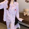 Весенняя женская корейская пижама, комплект домашней одежды для девочек-студенток, милая садовая пижама с цветами, тонкая секция, приятная для кожи домашняя одежда