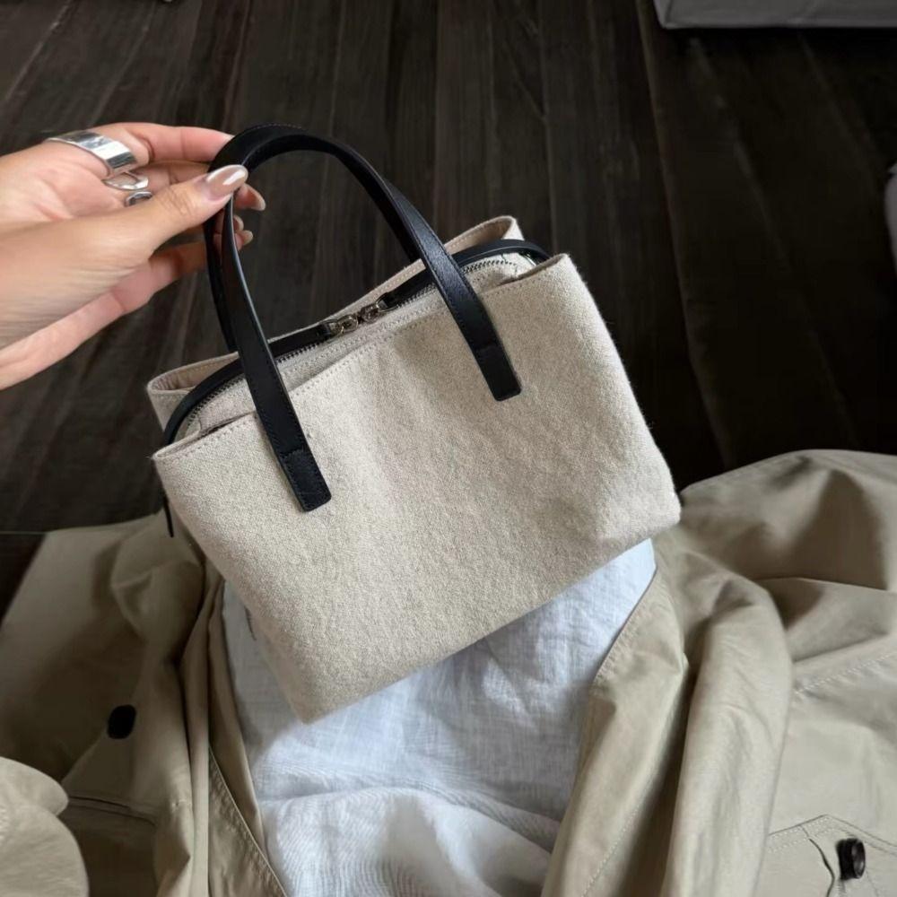 Waterproof Canvas Shoulder Bag Multi-layer Multiple Compartments Handbag Computer Bag  Shopping