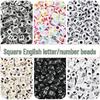 Набор бусин с алфавитом и цифрами для детского творчества и обучения - Акриловый набор для изготовления украшений