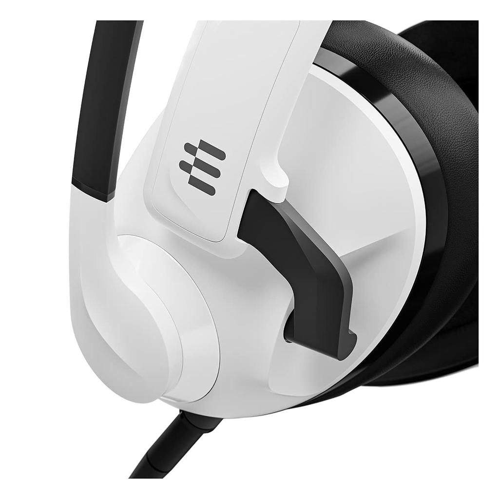 EPOS H3 Closed Acoustic Gaming Headset with Noise Cancelling Mic Plug Play Audio Around Ear Adjustable Ergonomic for Xbox White - & - - - PC, Mac,