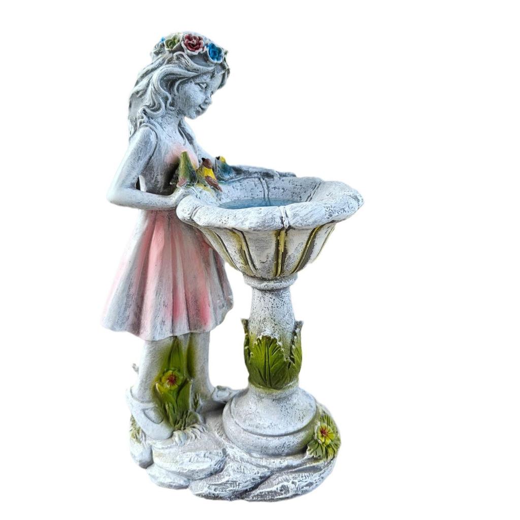 European Style Solar Garden Fairy Resin Ornament