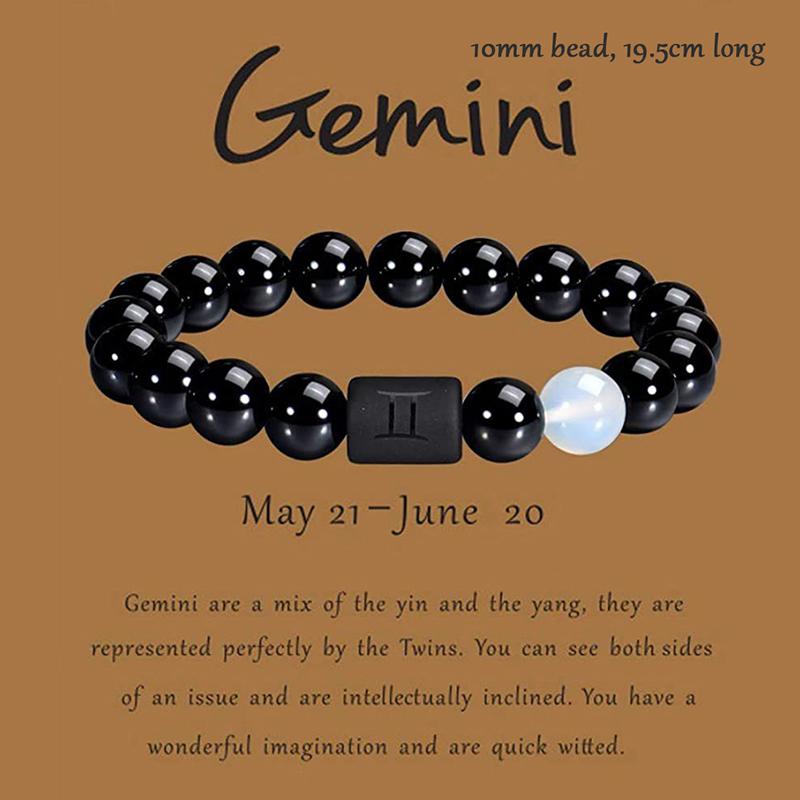 12 браслетов созвездий Homme, браслеты со знаками зодиака, креативный эластичный браслет из бисера для женщин и мужчин, ювелирные изделия для пар, подарки