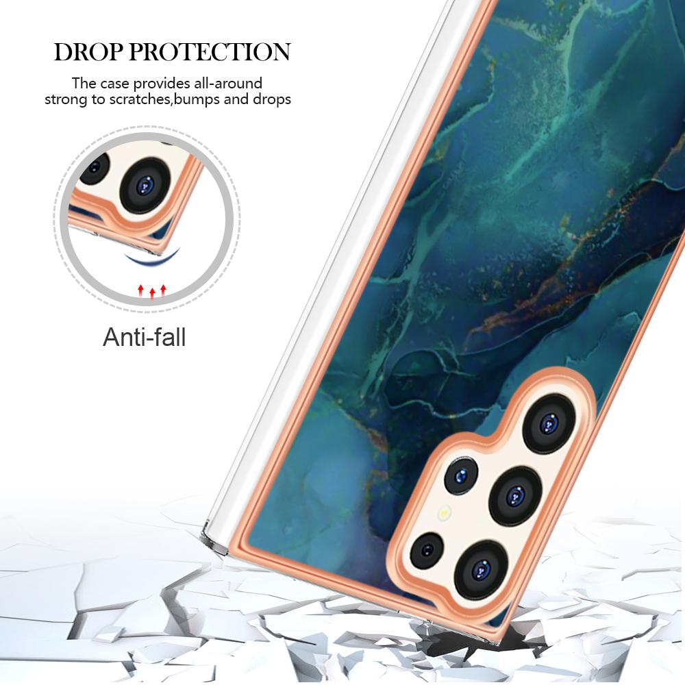 Ремешок со съемной пряжкой из зеленого мрамора, кольцо против падения или мягкий чехол для телефона с гладким дизайном для Samsung iPhone Redmi Oppo Moto Honor Google Sony...