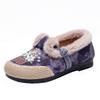 Winter Mother Shoes National Style Embroidery 2024 Cotton Shoes Piled Thickened Warm Women's Cotton Shoes New Old Beijing Cloth Shoes