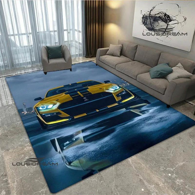 3D ковер с логотипом автомобиля M-Mustang, кухонные коврики, нескользящий ковер, уличные ковры, ковер для зоны, декор спальни, подарок на день рождения