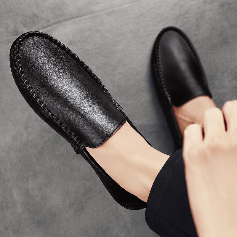 Men Driving Shoes Fashion Leather Casual Shoes Men Loafers Leisure Walk Moccasins Business Male Flats Minimalist Shoes for Men