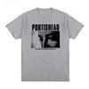 Portishead British Band's Retro and Nostalgic Dummy T-shirt with Male Female Letters, European American Graffiti In Black White
