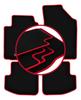 Velour floor mats with red edge for: Toyota Yaris I 3-door (1999-2005)