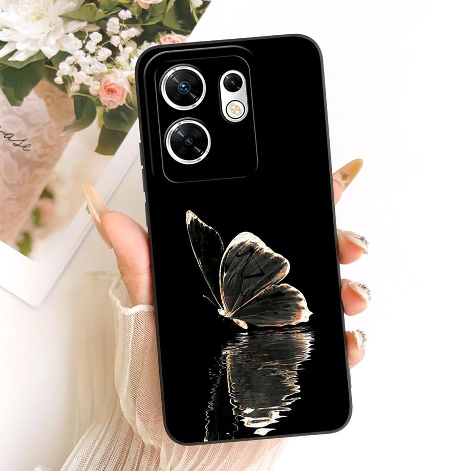 Модный чехол с рисунком для Infinix Zero 30 4G 5G Zero X Neo X Pro, мягкий матовый силиконовый чехол с узором из бантиков, мультяшный кот