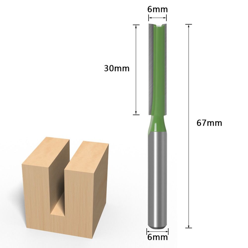 6mm Shank Woodworking Tool Double Edge Slotting Cutter Router Bits Milling Cutter Drill Bit