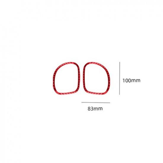 For Chevrolet Corvette C5 1998-2004 2x Red Carbon Fiber Co-Pilot Air Vent Cover