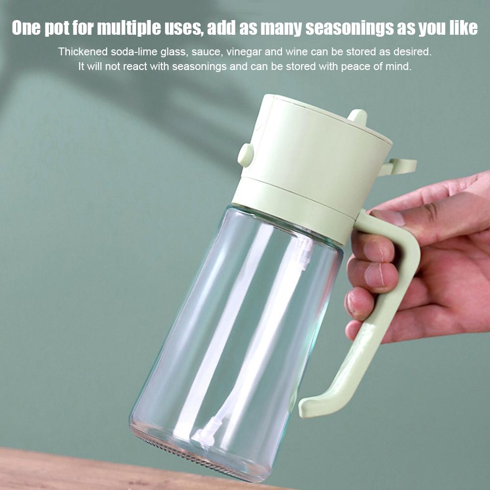 2 In 1 Kitchen Oils Sprayer Olive Oil Spray Plastic Vinegar Kitchen Bottle Camping Diffuser Oil D5X4
