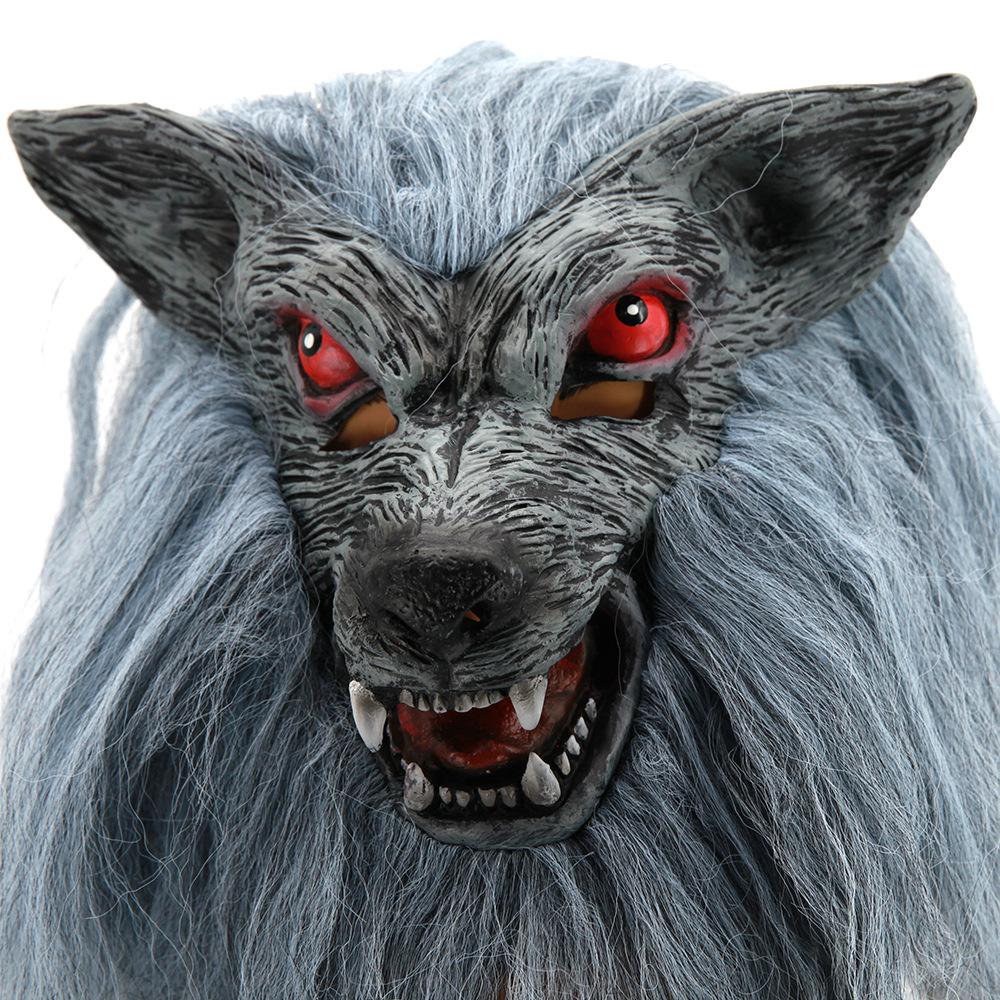 Halloween Werewolf Mask Cosplay Masquerade Props Wolf Head Mask - Scary Animal Latex Mask
