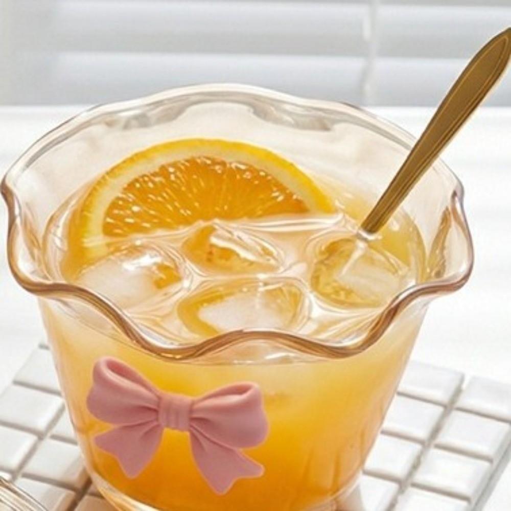 Wide Mouth Glass Bowl Heat-Resistant Yogurt Bowl Cute Ice Cream Cup Dessert Bar