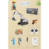 iKing Remote Control Excavator Car Toy - 2.4GHz Excavator with Alloy Bucket, LED Lights, 360/680 Swivel, Construction Vehicle for Beaches, Sandboxes