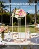 Wedding Flower Stand, 10PCS 60cm Column Flower Stand, Floral Stands with Hidden Screw, Rectangular Cubic Floral Display Rack for Wedding, Party,