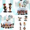 One Piece 6pcsset Figures Monkey D Luffy Zoro Chopper Miniatures Pvc Gift Toys