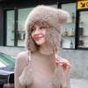 Женские зимние теплые шапки из искусственного меха, имитирующие монгольские уши