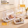 Portable Sealed Bread Storage Box Dust-proof Moisture-proof Easy To Clean Double-sided Opening Cover Transparent Bread Box