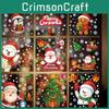 Christmas Pvc Festive Decals Decoration With Santa Reindeer Snowman Snowflake