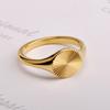 18K Gold IP Electroplated Stackable Sunshine Ring - High Polished Fashion Jewelry Gift