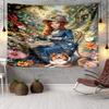 Victorian Tea Garden Tapestry Room Decoration Wall Hanging for Living Room Bedroom, dormitory, Birthday and Christmas gifts