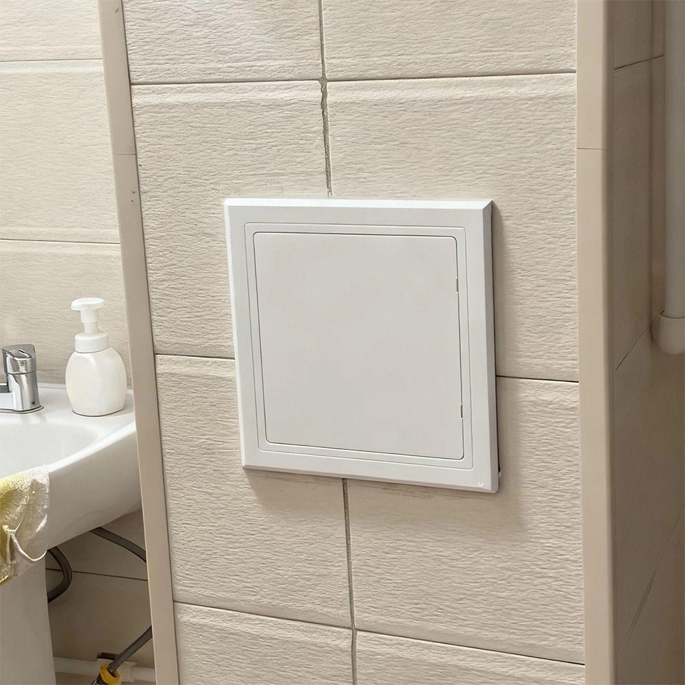 Inspection Port Self-adhesive Access Panel Door White Plastic Inspection Hole Removable Hinged Access Hatch Doors Wall Ceiling