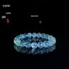 Браслет из натуральных аквамариновых круглых бусин Jingxi Ji Crystal, аксессуары для изготовления украшений своими руками