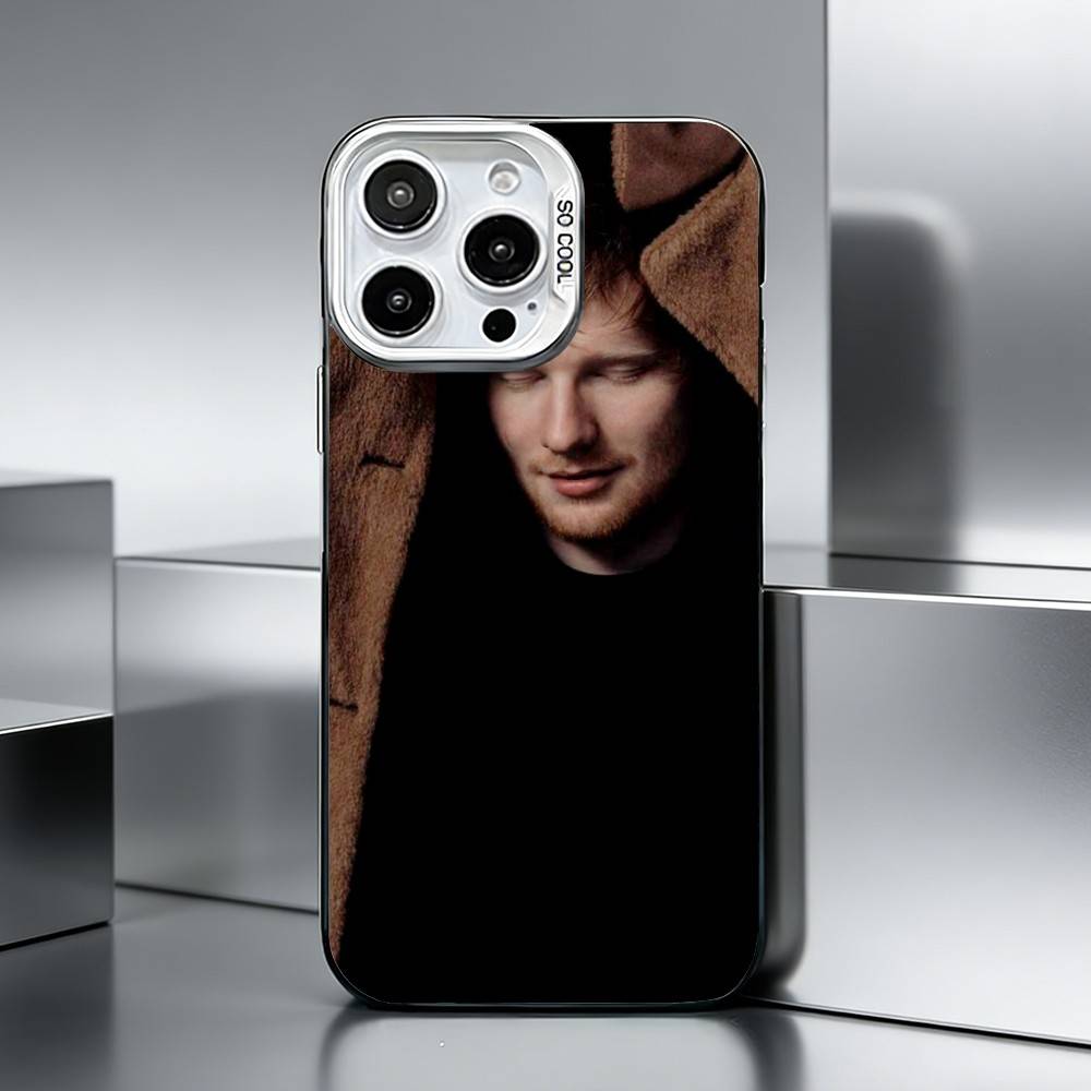 S-Певец E-Эд Ширан Чехол для телефона для iPhone 17,16,15,14,13,12,11 Plus,Pro Max,XS,Цветной серебристый чехол для телефона