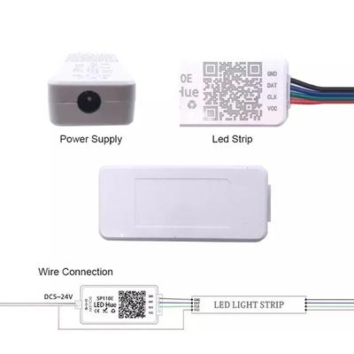 RGB контроллер Bluetooth Smart APP DC5V-24V 1024 пикселя для WS2811 WS2812B APA102 SK6812 SPI адресуемая светодиодная лента SP110E