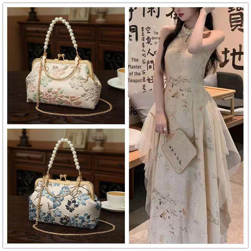 Сумка-чеонгсам в стиле ретро в китайском стиле и юбка-ханьфу с изображением лошадиной морды через плечо с золотым кошельком