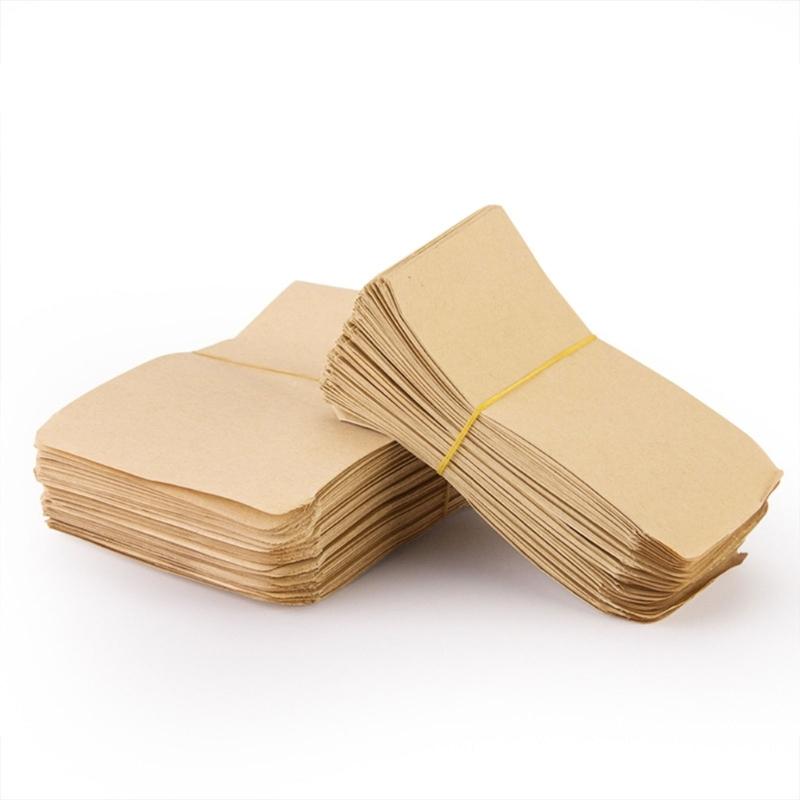 100 Pieces Miniature Kraft Bags for Organizing and Party Treats Small Coin Envelopes Jewelry Wrapping Pouches