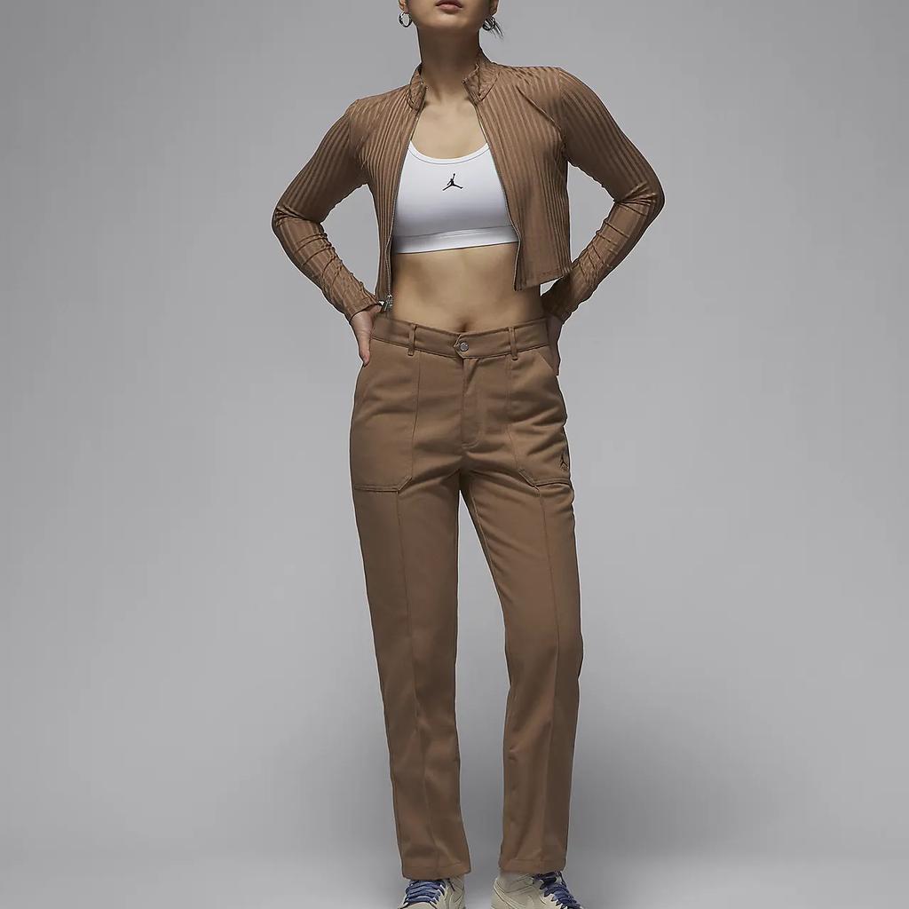 Nike Knitwear Women's Brown Stand Collar Moderate Other FV7186-223