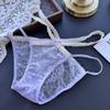 Ladies Spring Summer Sexy Pure Desire Cutout Temptation Cross Lace Deep V Panties
