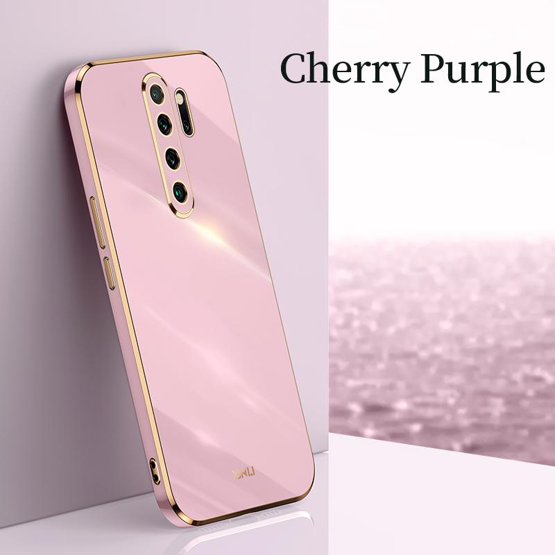 Plating Gold Frame Phone Case On For Xiaomi Redmi Note 8 2021 New 9 S Note8 8T Note9 Pro 9s 9T 9A 9AT Soft Silicone Cover
