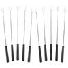 10 Pcs Telescopic Barbecue Fork Colorful Forks Stick Grilling Skewers Stainless Steel Meat Home Roasting Abs Supplies