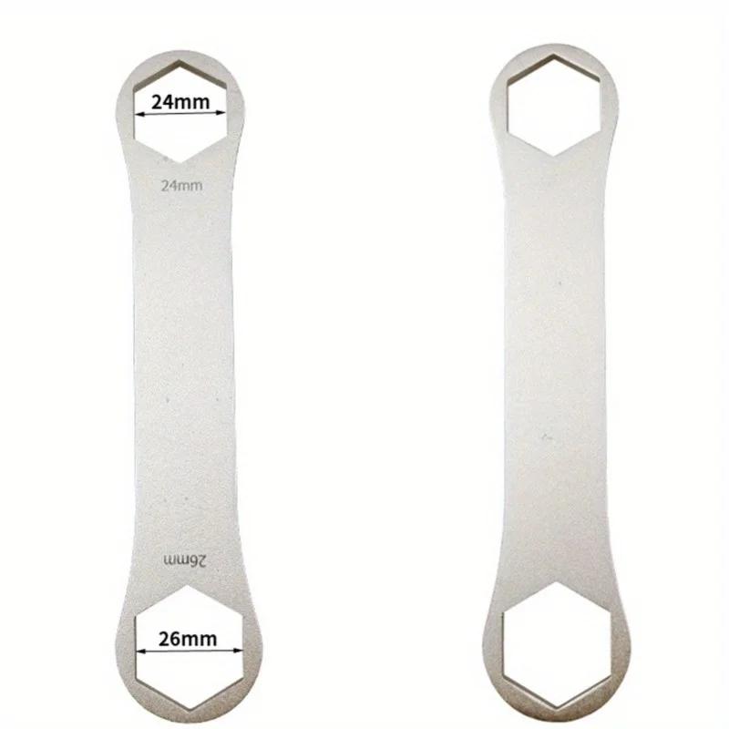 Multifunctional Stainless Steel Bike Bicycle Front Fork Axle Wrench Repair Tools Hand Professional Bicycle Cars Repair Tool Kits