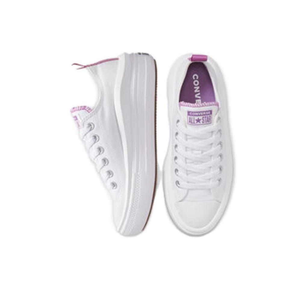 Converse Chuck Taylor All Star Move Platform GS White Pixel Purple Kids Sneakers A03667C