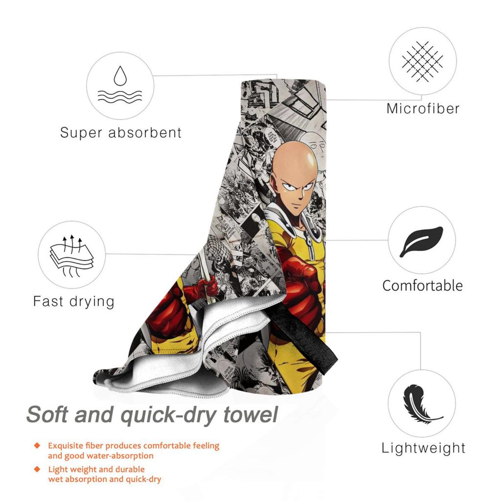 Anime One Punch Man Beach Towel Soft Microfiber Quick Dry Absorbent Quick Towels For Pool